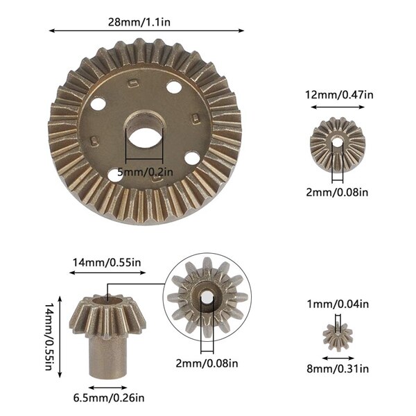 Upgrade Metall Getriebe 30T 16T 10T Differential Fahren Getriebe für Wltoys 144001 12428 12429 12423 12429 RC auto Ersatzteile