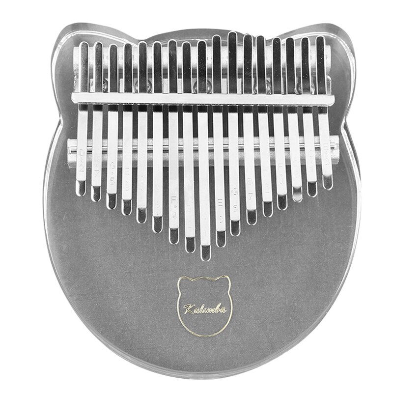 Kalimba de 17 teclas, Piano de pulgar acrílico, 17 teclas, instrumento de teclado transparente Mbira: Default Title