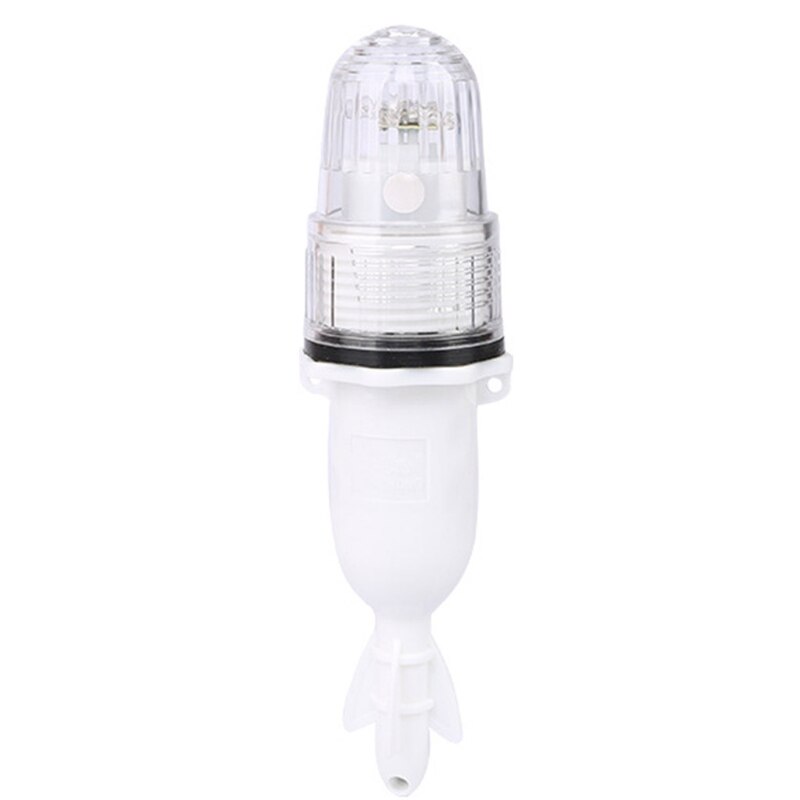 LED Lumière Sous-Marine De Pêche Portable Automatique à commande Lumineuse Imperméable Monochromatique Clignotant Lampe Leurres Poissons Crevettes Lumière: WHITE