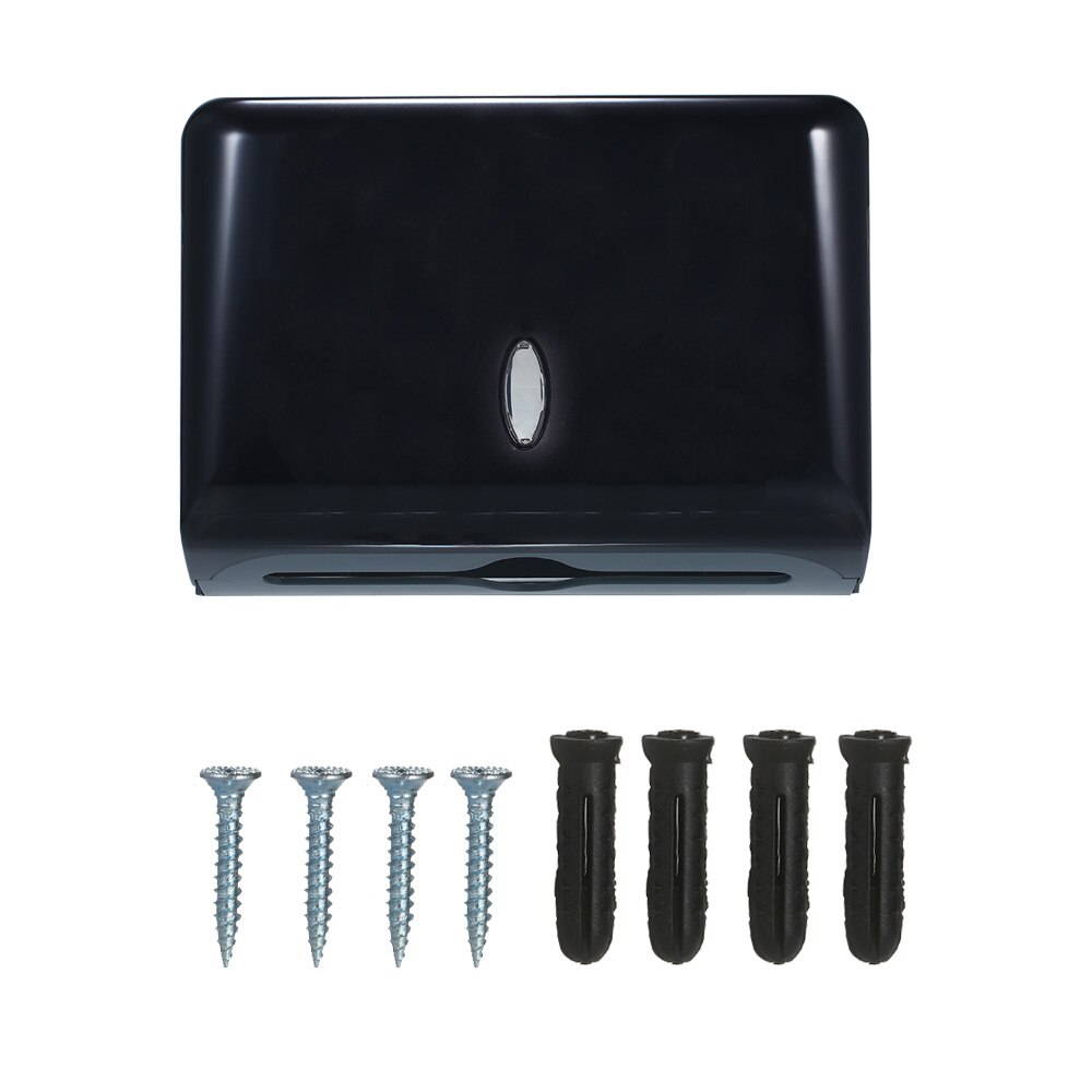 Dispensador de papel para toallas, soporte para papel de cocina montado en la pared, dispensador de papel higiénico para baño, dispensador de papel para Cocina: Negro