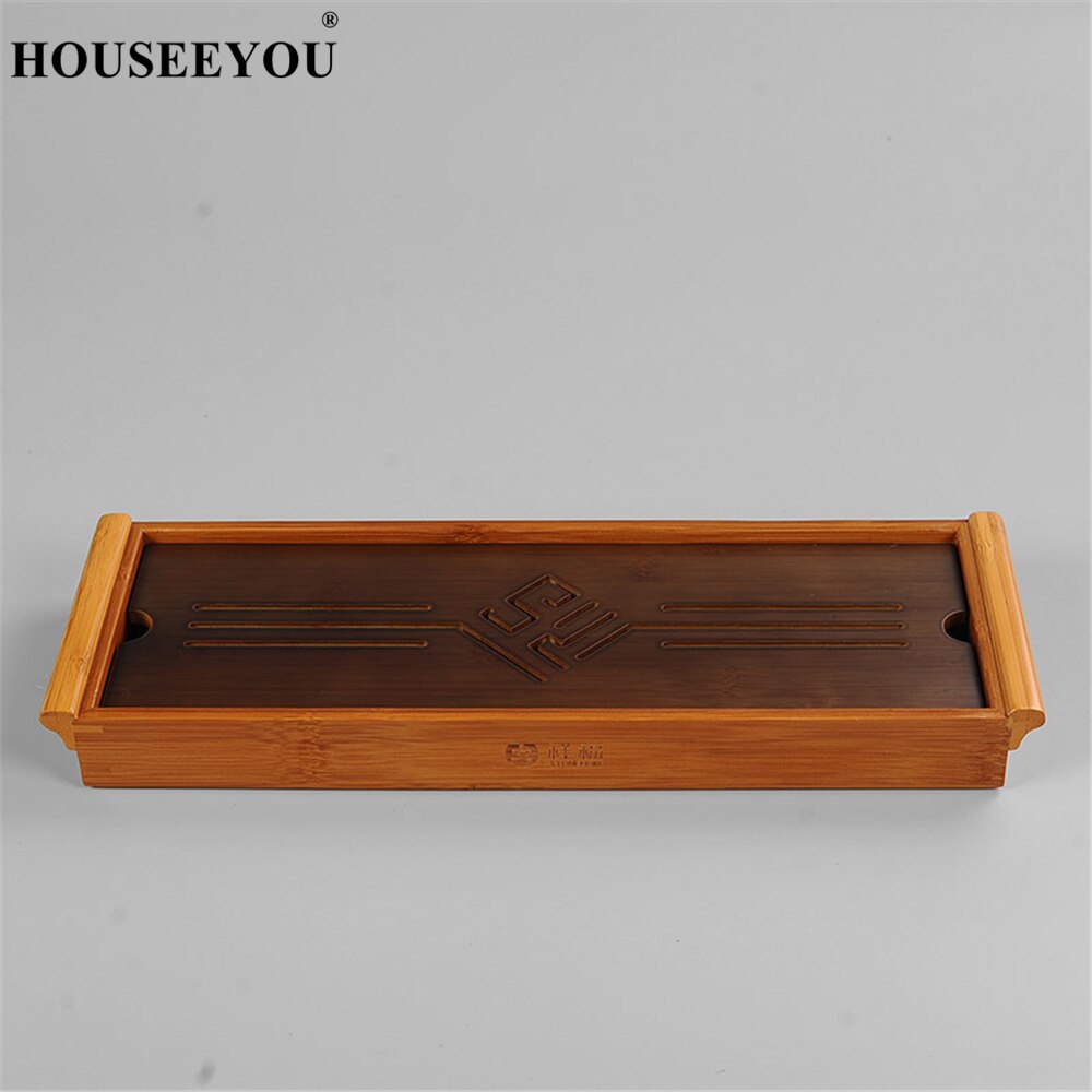 Bandejas de té de bambú de estilo chino, plato de taza, bandeja de servicio tradicional, accesorios de cocina para el hogar, Kung Fu