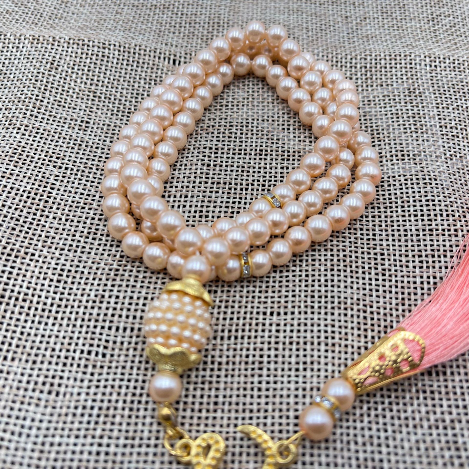 Nuevas perlas de vidrio borla estilo turco Rosario musulmán cuentas de oración islámica pulsera para mujeres accesorios de joyería 6mm 99 Uds
