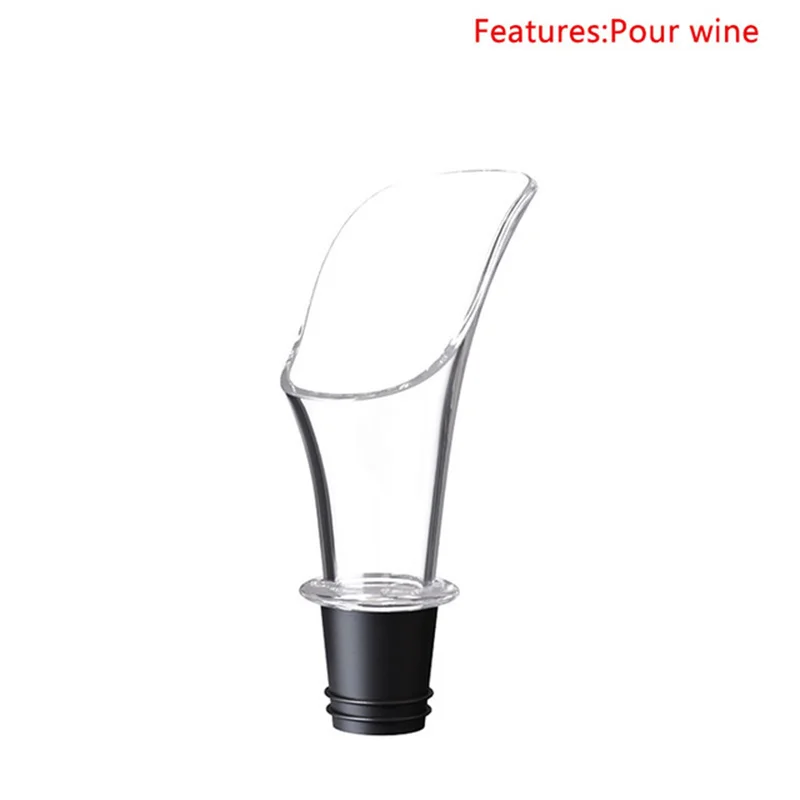 Décanteur de vin rouge magique , verseur avec support de filtre, distributeur d'aérateur d'air rapide pour la maison, ensemble essentiel de Bar à manger: Gris foncé