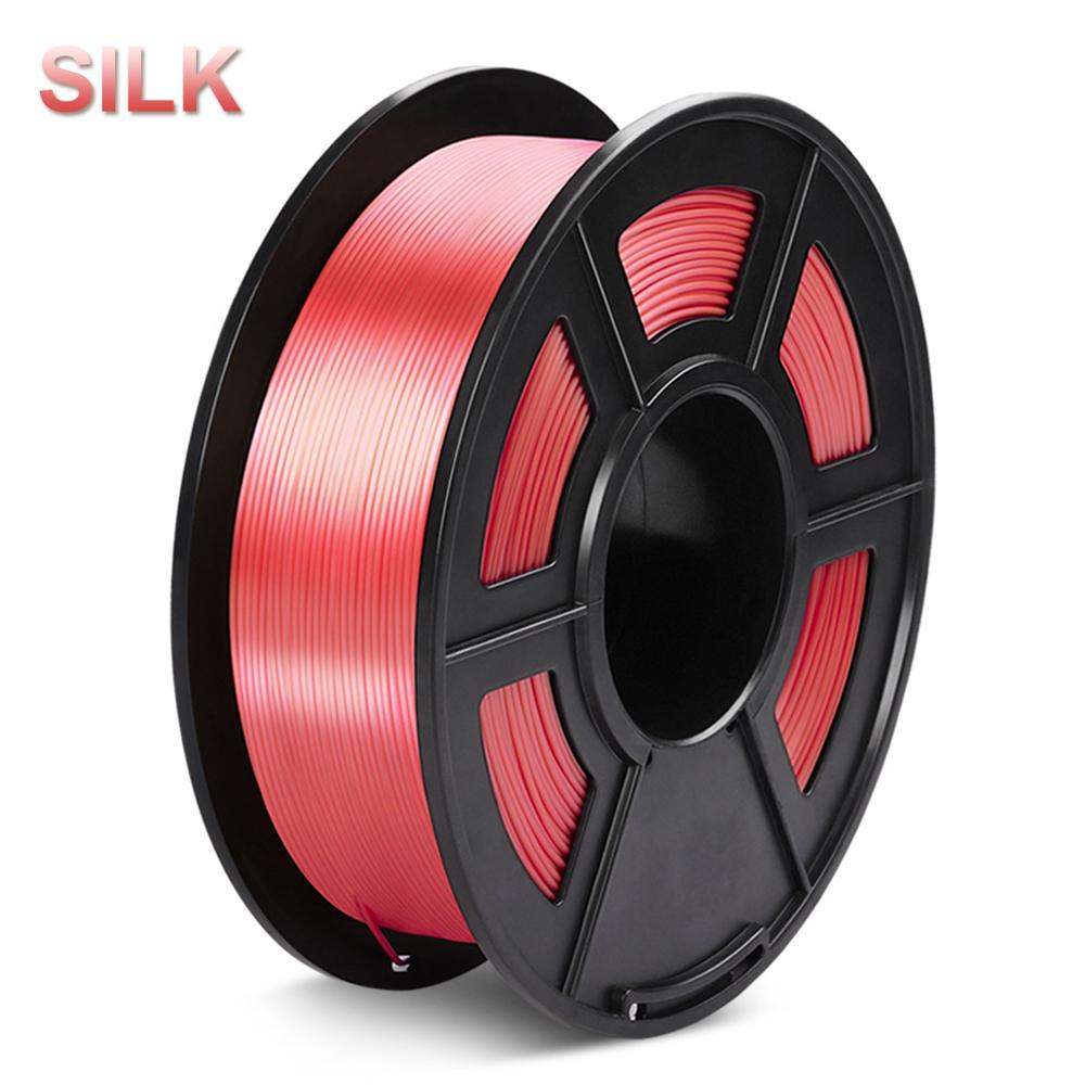 3d printing pink PLA 3D Printer Filament Silk 1.75mm 1KG 2.2LBS Spool Widely Compatible 3D Printing Metal Silver Feeling: Silk Candy dandy