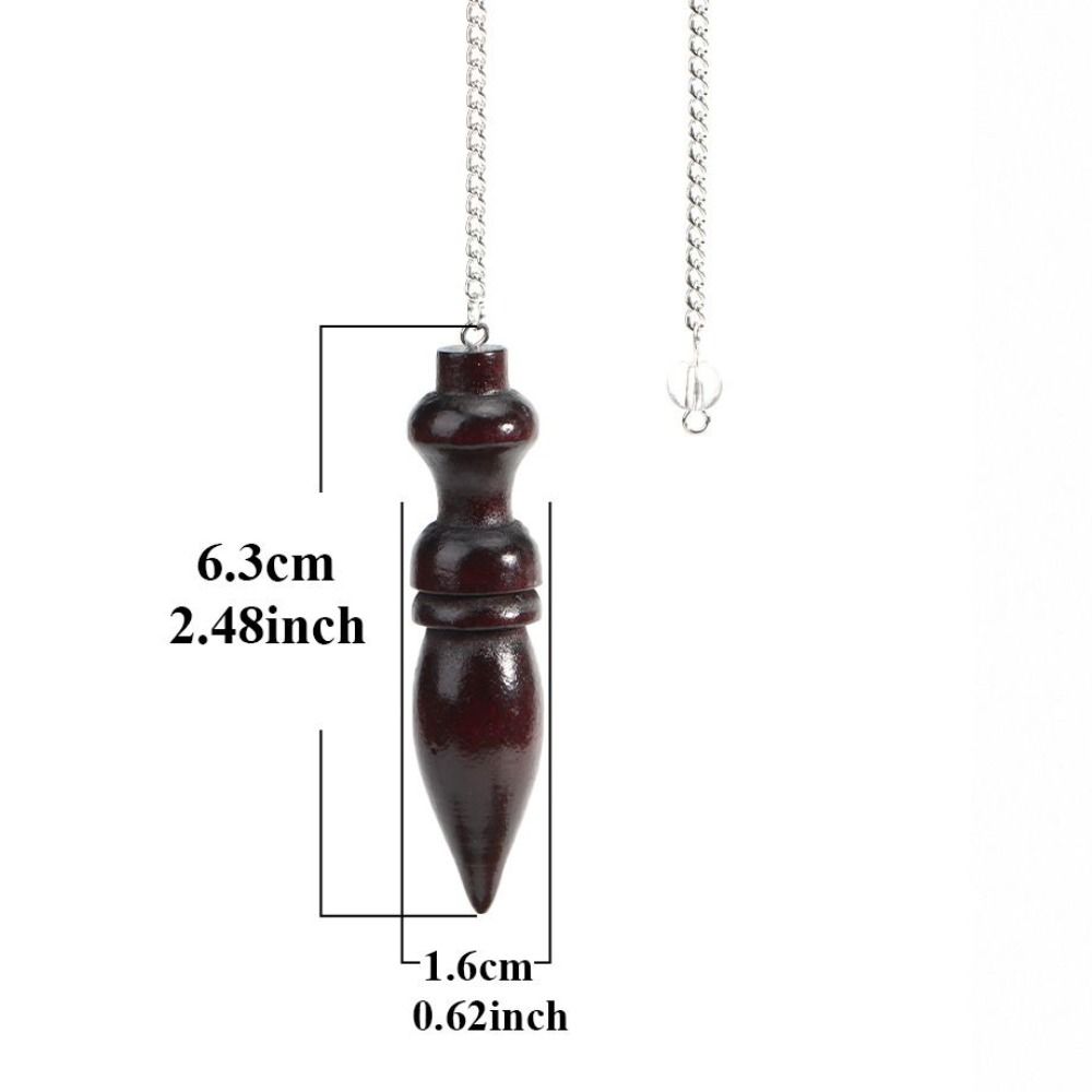Pêndulo De Madeira Natural para Adivinhação, Radiestesia Pêndulos De Madeira Egípcia, Radiestesia com Corrente, Reiki Espiritual, Novo: Dourado