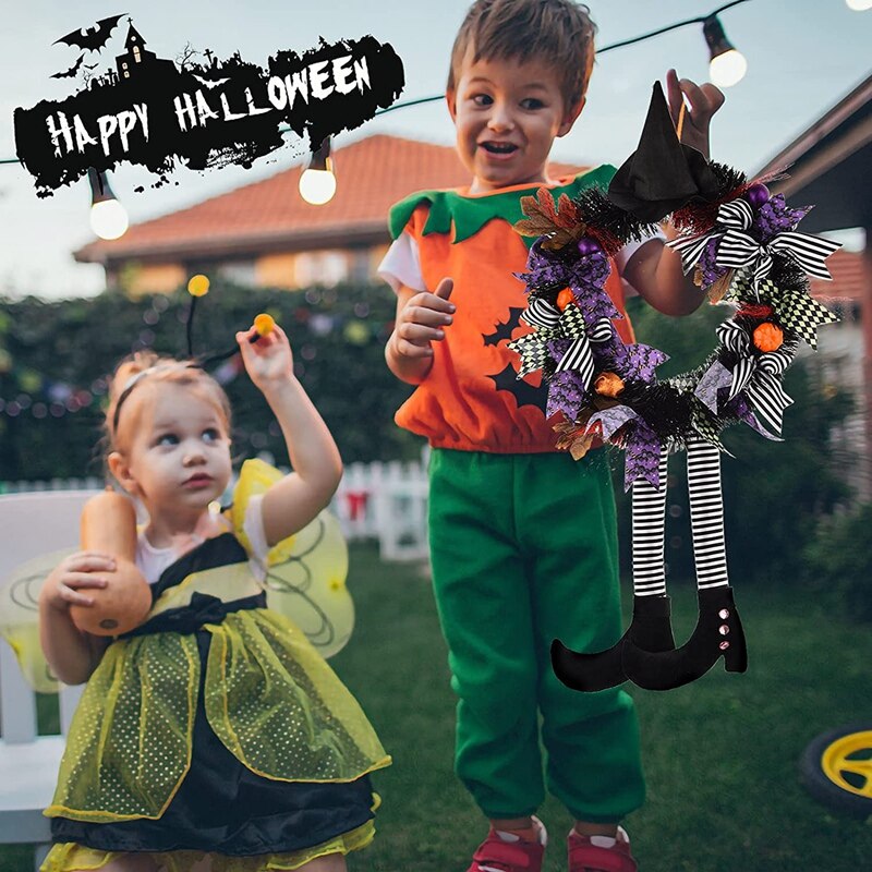 Halloween Krans Met Benen Deur Opknoping Decoratie Voor Thuis Opknoping Ghost Decoraties Enge Heks Ghost Opknoping