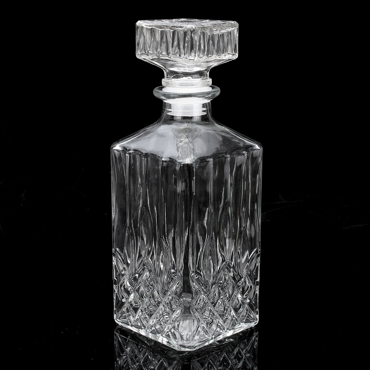 Diamant glasflaska 800ml hällare vintage glas sprit whisky kristall flaska dryck karaff karaff bar