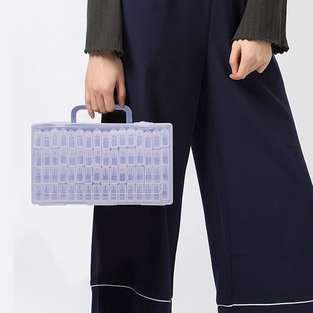 64 Grid Diamond Painting Accessories Tool Beads Box Full DIY Accessories Plastic Storage Container Jewelry Drill Storage Box