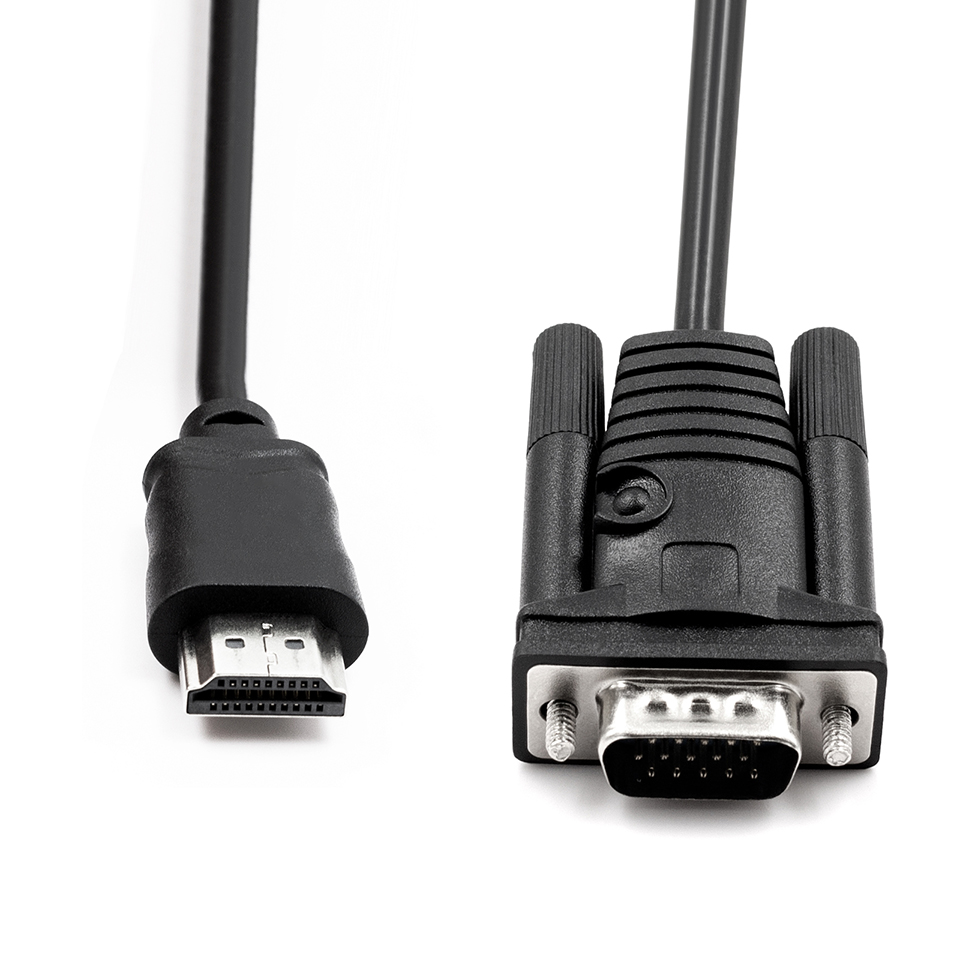 HDMI-compatible VGA Cable to VGA Cable Cord Audio Video male to VGA male cable 1920*1080P For PC Monitor HDTV Projector