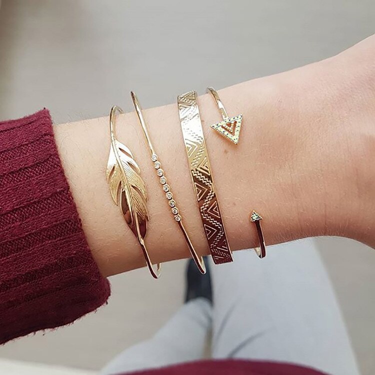 4 sztuk/zestaw Boho geometryczne Tassel łańcuch bransoletka dla kobiet wielowarstwowe bransoletki urok wesele biżuteria plażowa akcesoria prezenty: 16