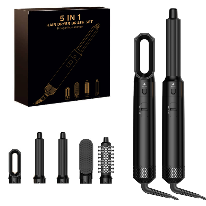 Professionele 5-in-1 Föhn Kam Set Heteluchtstyler voor Curling Rechttrekken Volumizing - Haarverzorging Tool Kit voor thuisgebruik