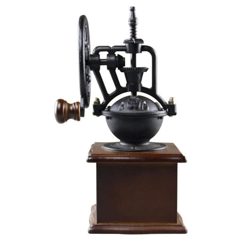 Manual Coffee Grinder Artisanal Hand Crank Coffee Mill with Grind Settings & Catch Drawer