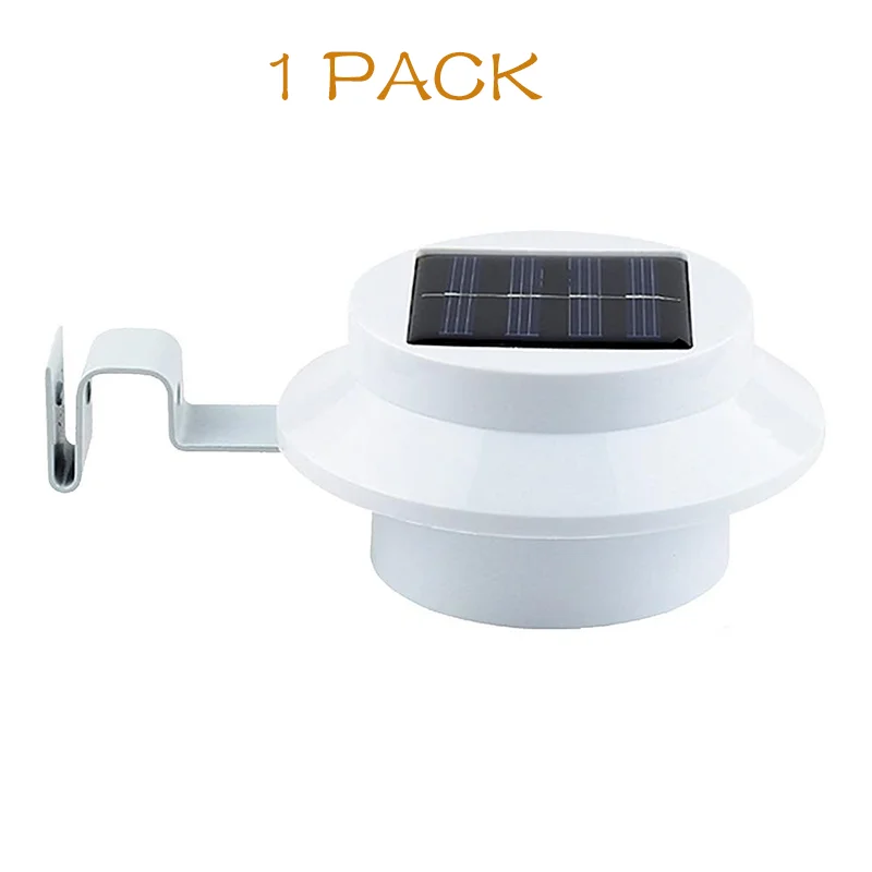 Lumières solaires extérieures de gouttière 3 9 LED lumière de clôture lampes de sécurité imperméables pour avant-toit jardin paysage voie B lumières solaires: Bleu / 6-10W
