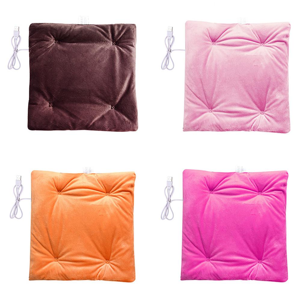 4 Colors Washable Electric Heating Cushion USB Office Chair Heating Pad for Autumn and Winter keep warm
