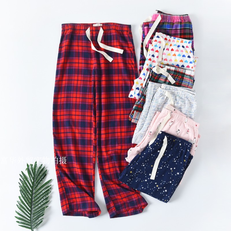 Women's Pajama Pants Cotton Home Wear Trousers Loose Plus size XL