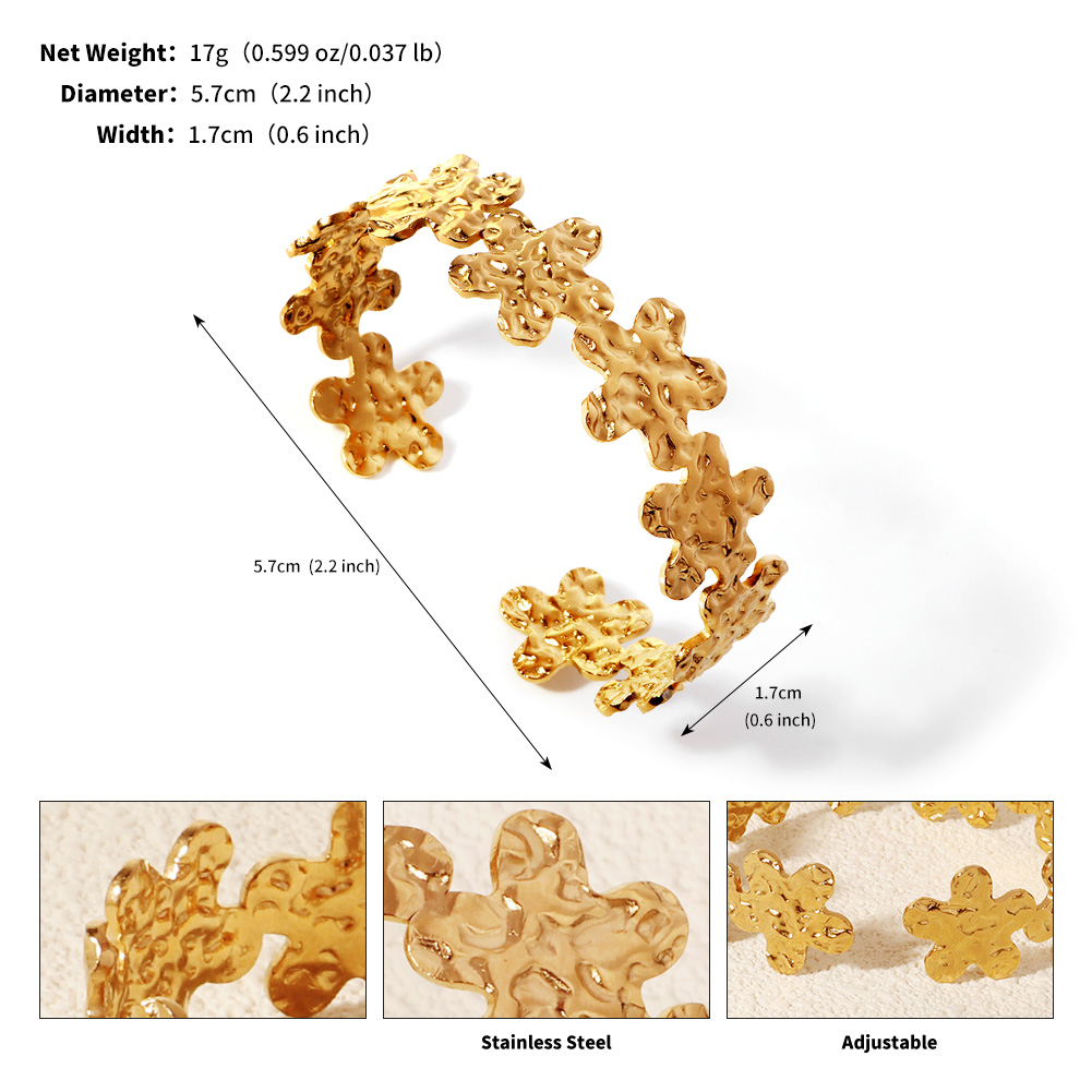 Gold Titan Offene Armreif 18K Edelstahl Party Hochzeit Armreifen Für Frauen Hand Schmuck Elegantes: Nachgemachter Rhodium überzogen