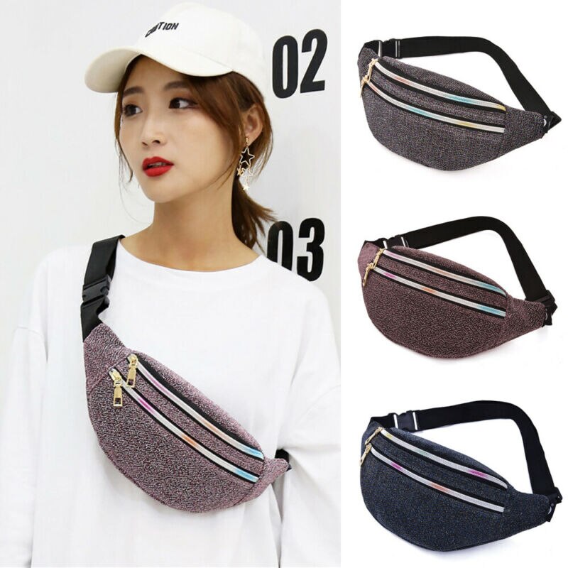 Unisexe femmes hommes garçons filles multifonction sacoche de ceinture de style décontracté ceinture sac voyage hanche Bum sac petit sac à main poitrine poche poitrine sac