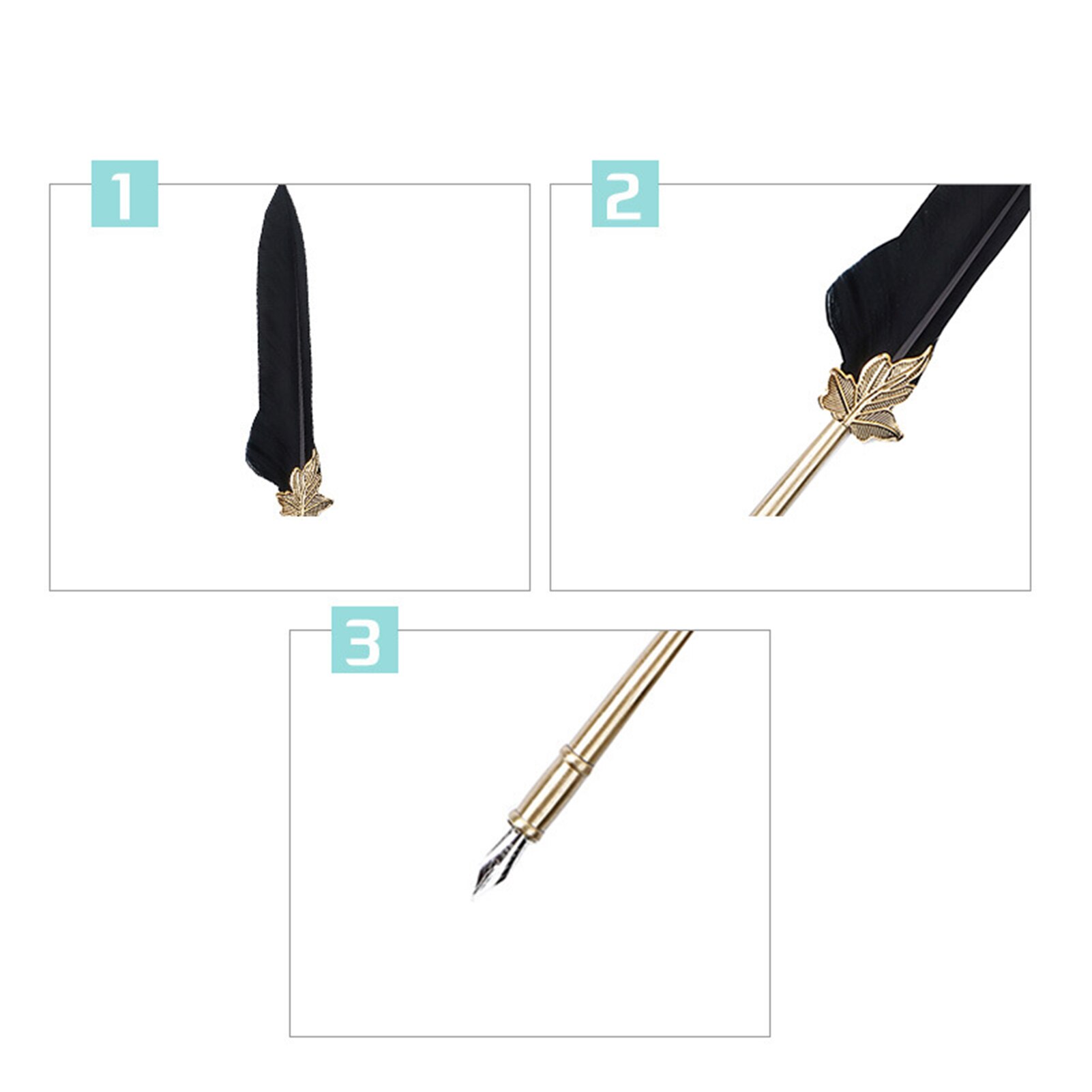 Quill Pen En Inkt Set Veer Fontein Kroontjespen Met Vervanging Penpunten Kalligrafie Schrijven Vintage Handtekening Pen