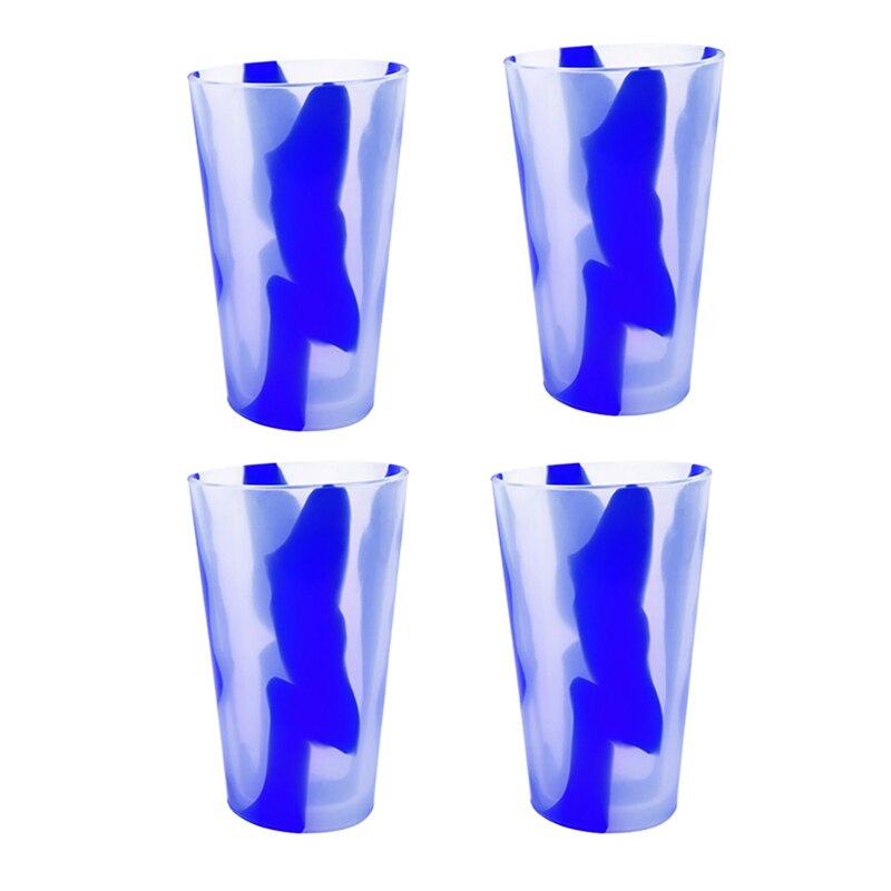 4-Pack Silicone Pint Glass Set Shatterproof Unbreakable Silicone Cup Drinkware: Default Title
