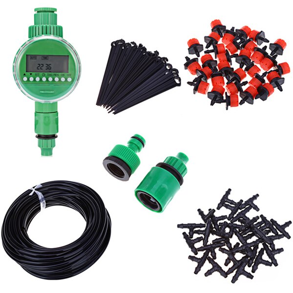 DIY 25 M Micro Drip Irrigatie Watering Timer Tuinslang Kit Plant Automatische Water Controller Verstelbare Druppelaar Sprinkler Gereedschap: Type 3
