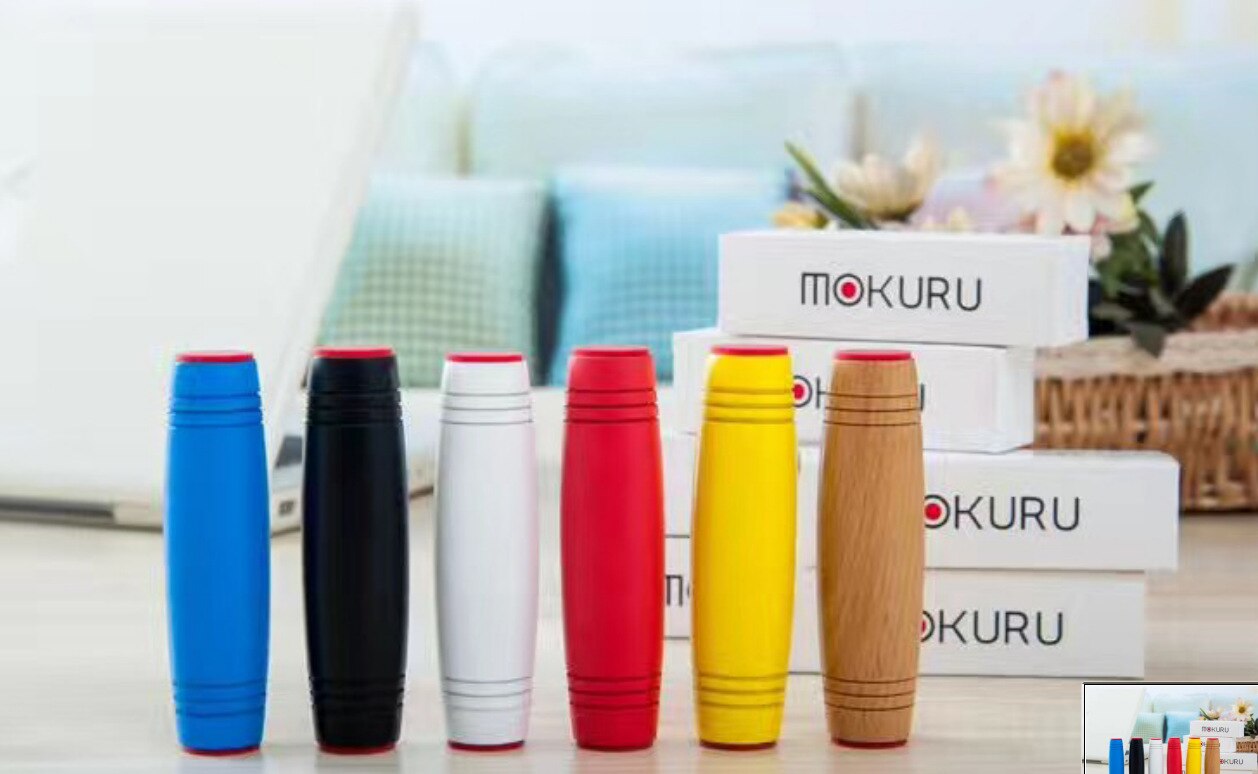 Mokuru Fidget Stok Flip Stress Reliever Bureau Speelgoed Antistress Desktop Roller Speelgoed Kururin Hout Fidget Stok Mokuru Speelgoed