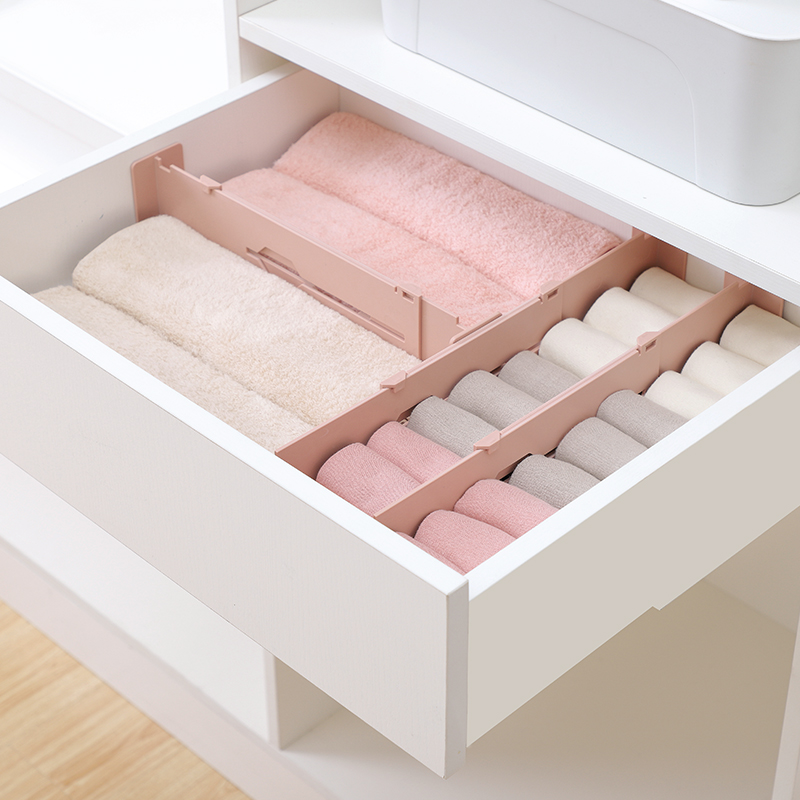 Retractable Adjustable Stretch Drawer Divider Organizer Storage Plastic Cabinet Drawer Separator Divider Grid for Household