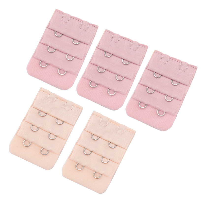 5Pcs Bra Extender Strap Extension 2 Hooks 3 Rows Women Intimates Adjustable Bra Hook Extenders Womens Handmade DIY Accessoires: Burgundy