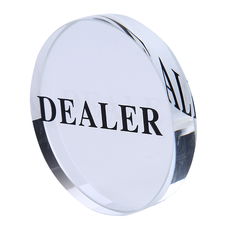 1 PC Acryl Knop 58mm diameter Drukken Poker Kaarten Guard poker dealer button poker chips