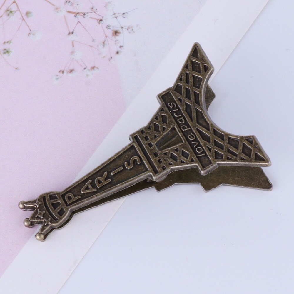 Vintage eiffeltorn paris metall memo gem för meddelande dekoration foto