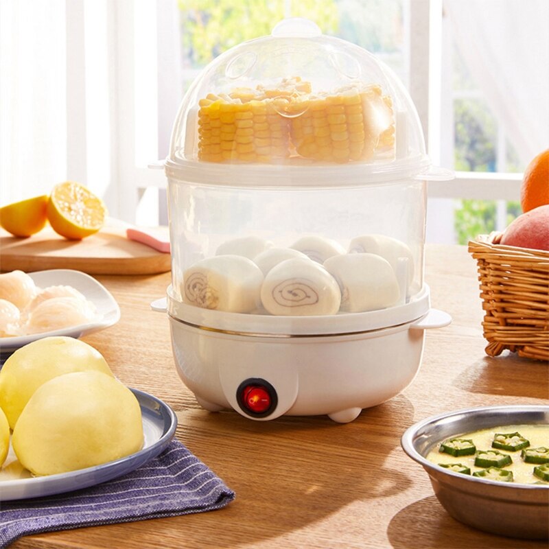 Egg steamer double-layer egg cooker stainless steel breakfast machine multi-function boiled egg artifact mini small steaming kit
