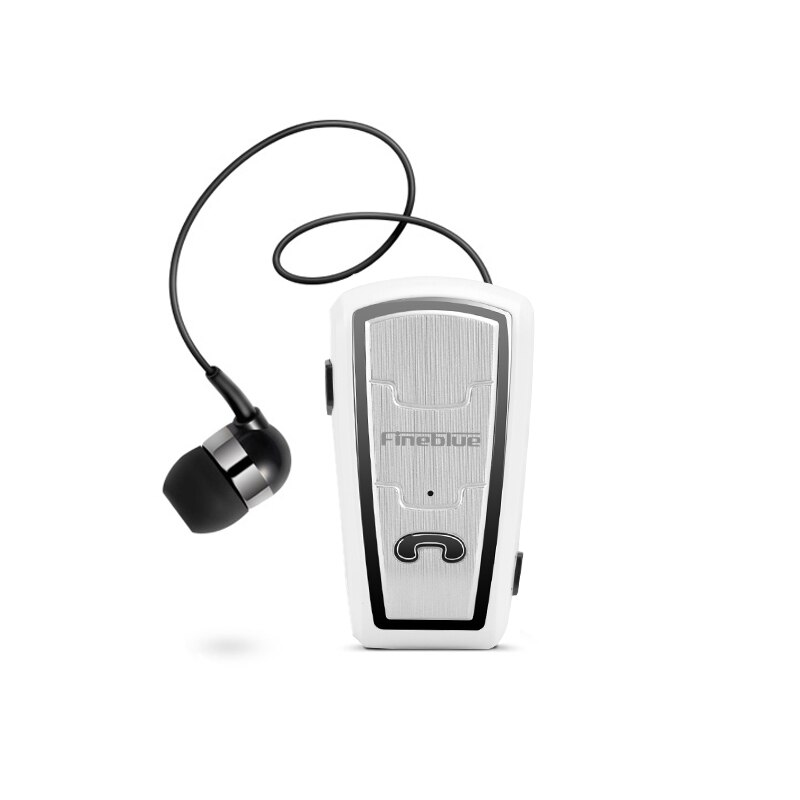 Fineblue FQ208 Bluetooth Headset - Wireless Clip-on Earphone with Mic - for iOS & Android