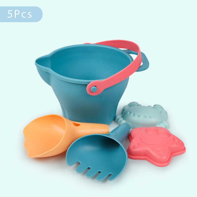 Beiens Strand Spielzeug für freundlicher 5-14 stücke Baby Strand Spiel Spielzeug freundlicher Sandkasten einstellen Bausatz Sommer Spielzeug für Strand Spielen Sand Wasser Spielen Warenkorb: 5Stck