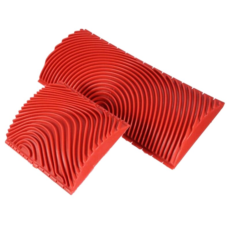 4Pcs Wood Graining Roller Rubber Patin Painting Effects DIY Wall Decoration Tools