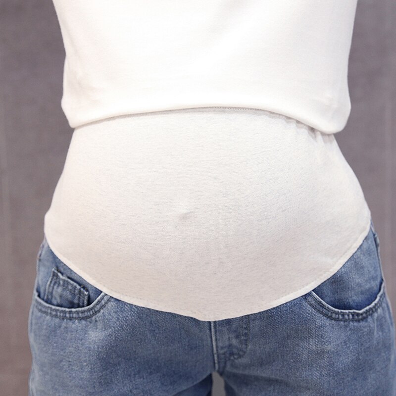 Pantalones cortos de Jean para embarazadas, pantalones Capri de pierna ancha, ropa Prenatal para mamá, ropa de maternidad, ropa de embarazo 4011