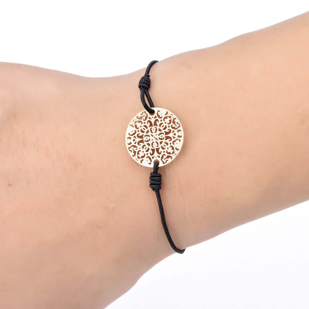 12 pièces/lot breloques corde élastique tressé cuivre plume animaux chaînes Bracelets & Bracelets pour femmes réglable bijoux Pulseria