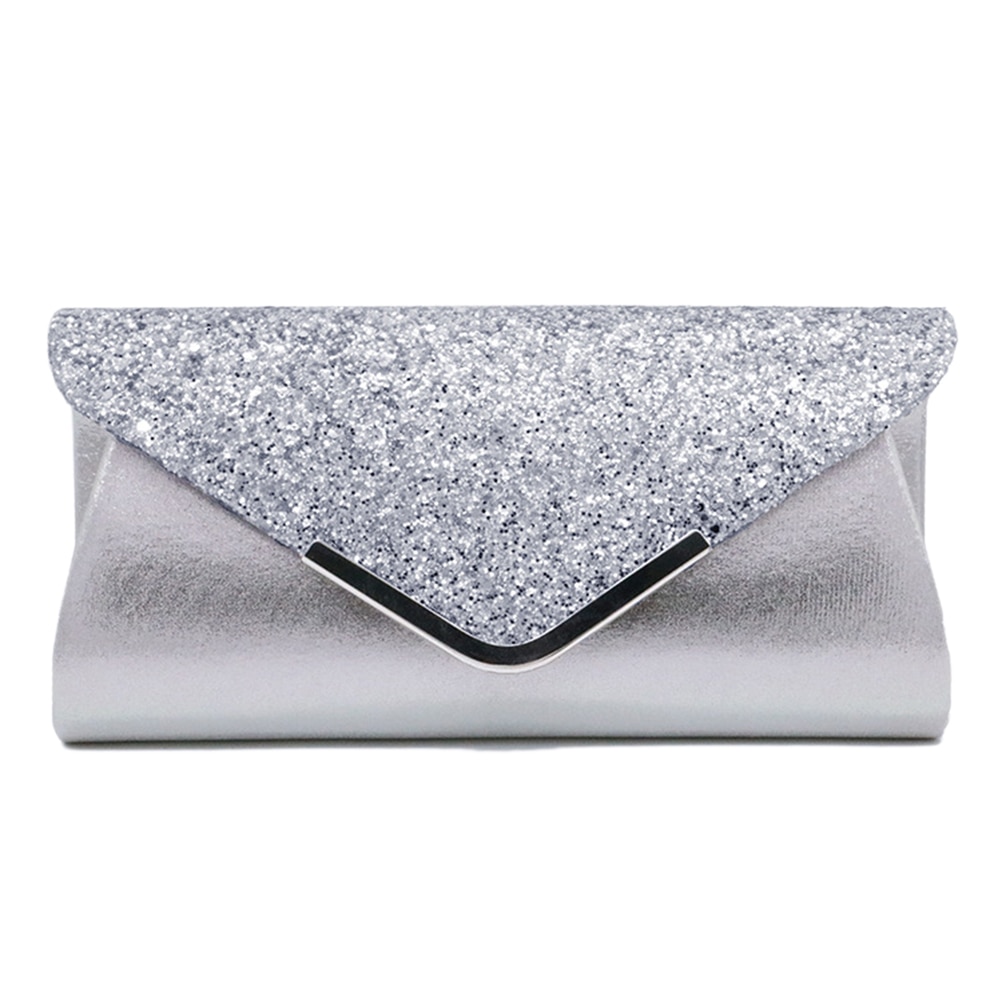 Women Evening Clutch Bag Female Crystal Day Clutch Wedding Purse Party Banquet Black Gold Silver Clutches Bag Sequin Shoulder P