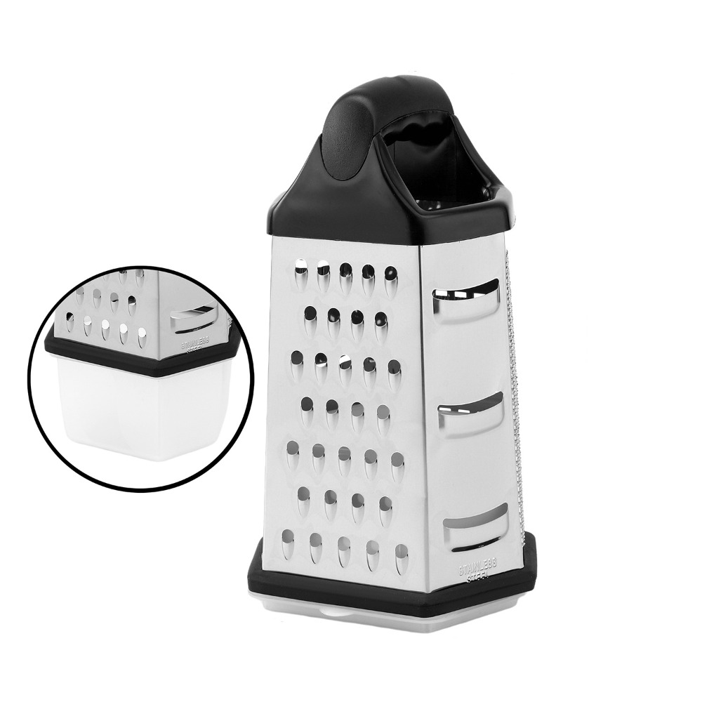 6 Sides Multifunctional Vegetable Grater Stainless Steel Labor-saving Vegetable Slicer with Storage Box Manual: light green