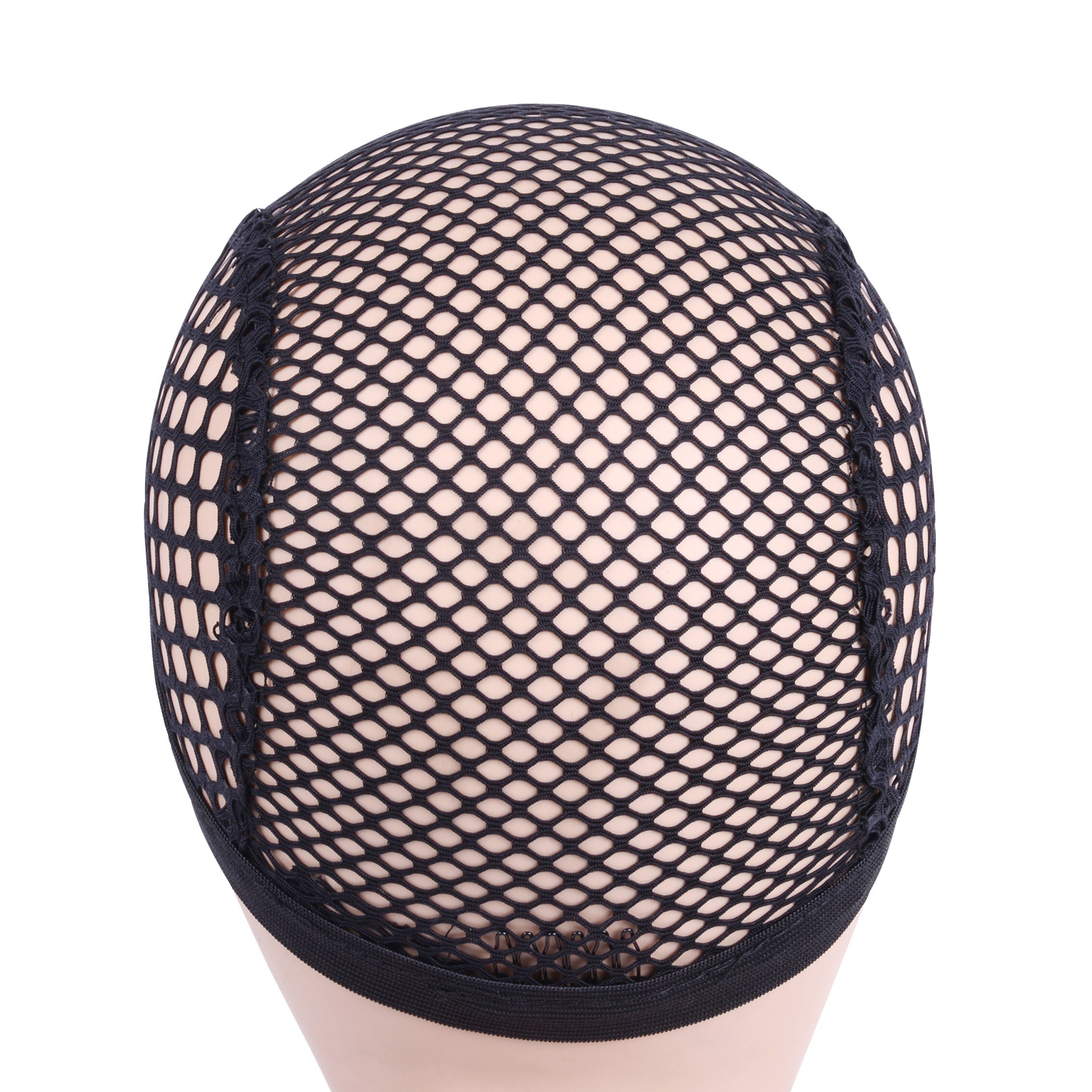 Gorros de malla para el pelo, malla tejida de buena , color negro, gorra de peluca tejida