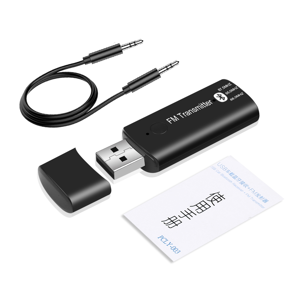 Bluetooth + FM Drahtlose Absender FM Modulator USB Auto Bluetooth Bausatz für iPhone Samsung Android