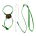 Arnés y correa para pájaros y mascotas, cuerda ajustable de vuelo para pájaros, cuello de llamada, loro, grises africanos, periquitos, periquitos y juegos: green