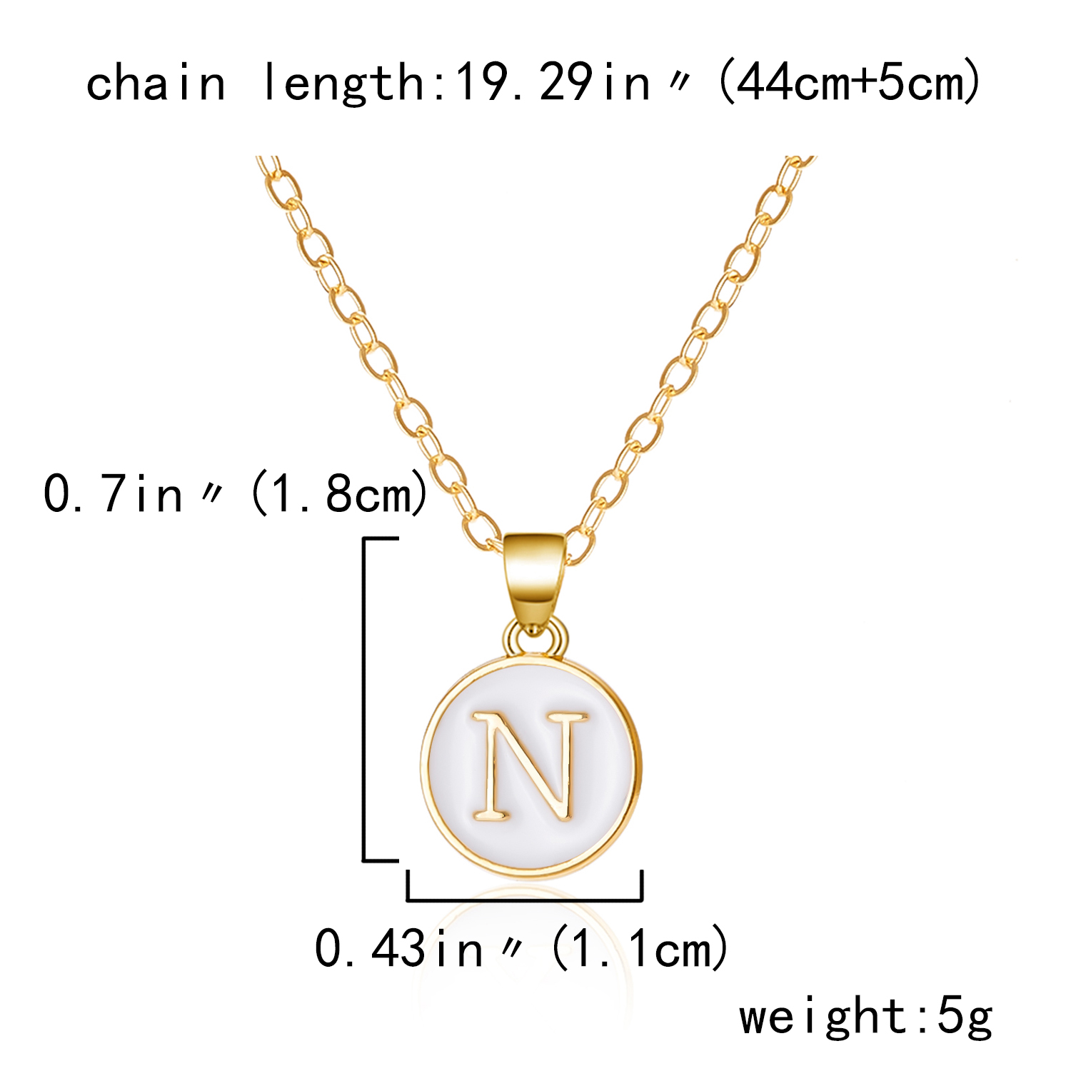 Colgante de letra minimalista para mujer, collar con inicial esmaltada, cadena de Color dorado a la , 26 joyas con nombre del alfabeto, de cumpleaños, 1 ud.