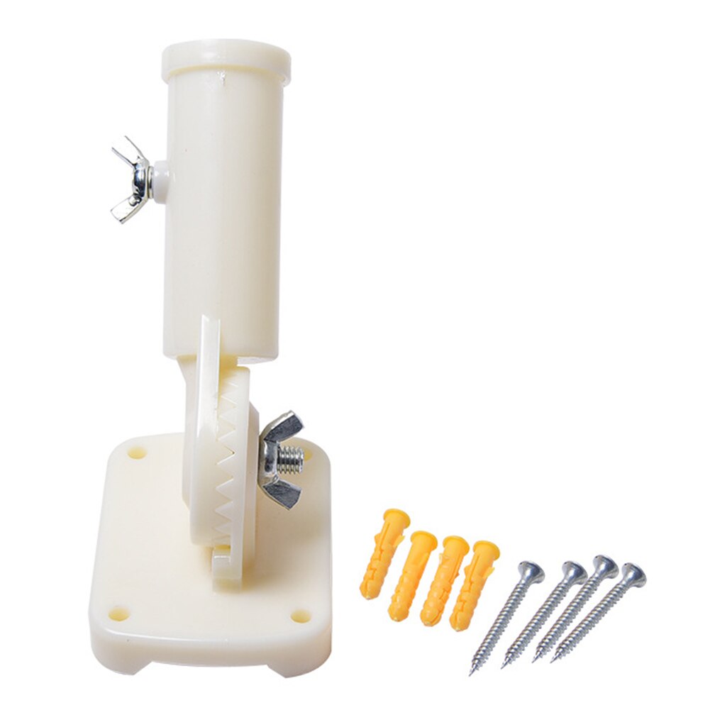 180 grados de rotación duradera soporte pantalla porche Patio con tornillos Windsock Base de soporte de poste para bandera ángulo ajustable montado en la pared
