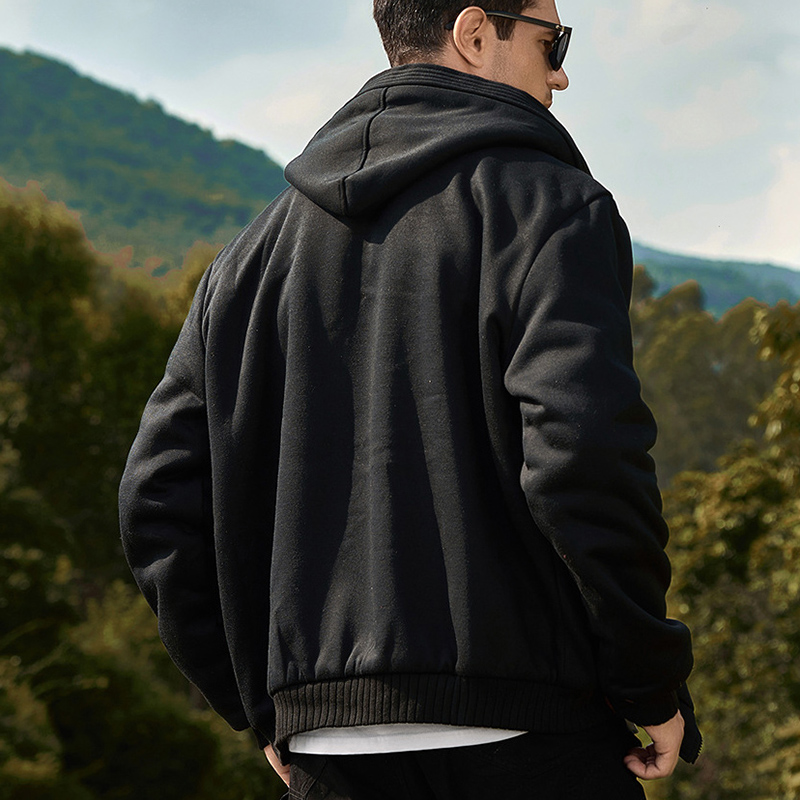 Manteau doublé Sherpa pour hommes, sweat à capuche zippé à manches longues, sweat-shirt épais, vestes en peluche Smile, vêtements d'extérieur chauds, tenues en Y, hiver