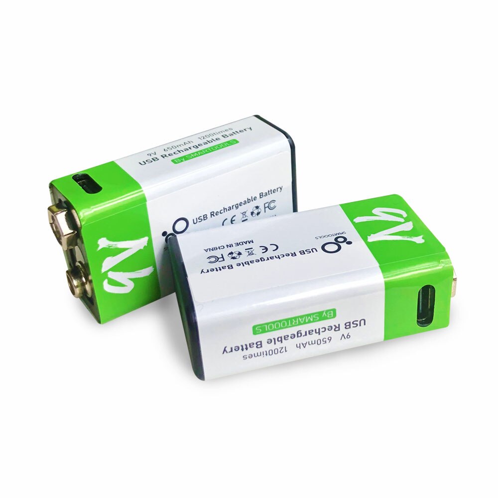 2-10PCS 9V 6F22 650mAh USB lithium Rechargeable battery 9 V li-ion batteries for Multimeter Microphone Toys Remote Control