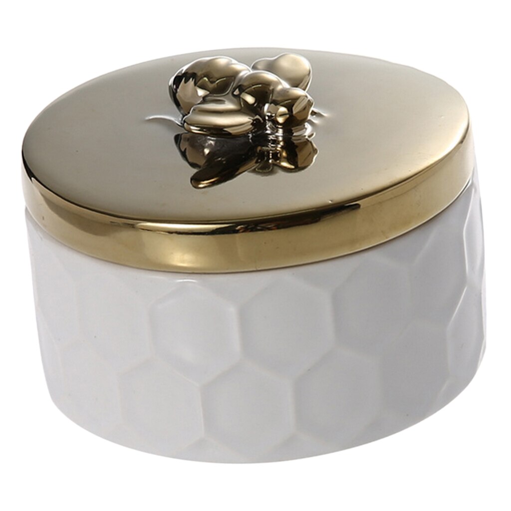 Caja de cerámica para guardar joyas, soporte para anillos, pendientes, collar, organizador para chica, amiga o mamá, novedad