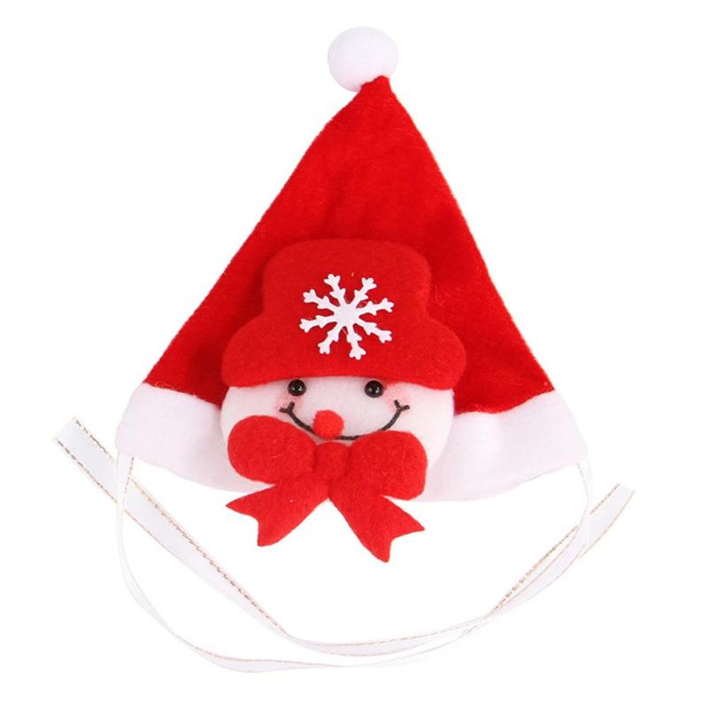 Huisdier kat kerst kerstman hoed kleine puppy kat hond kostuum hoed rode hoed met eland sneeuwpop kerstboom kostuum accessoire: A