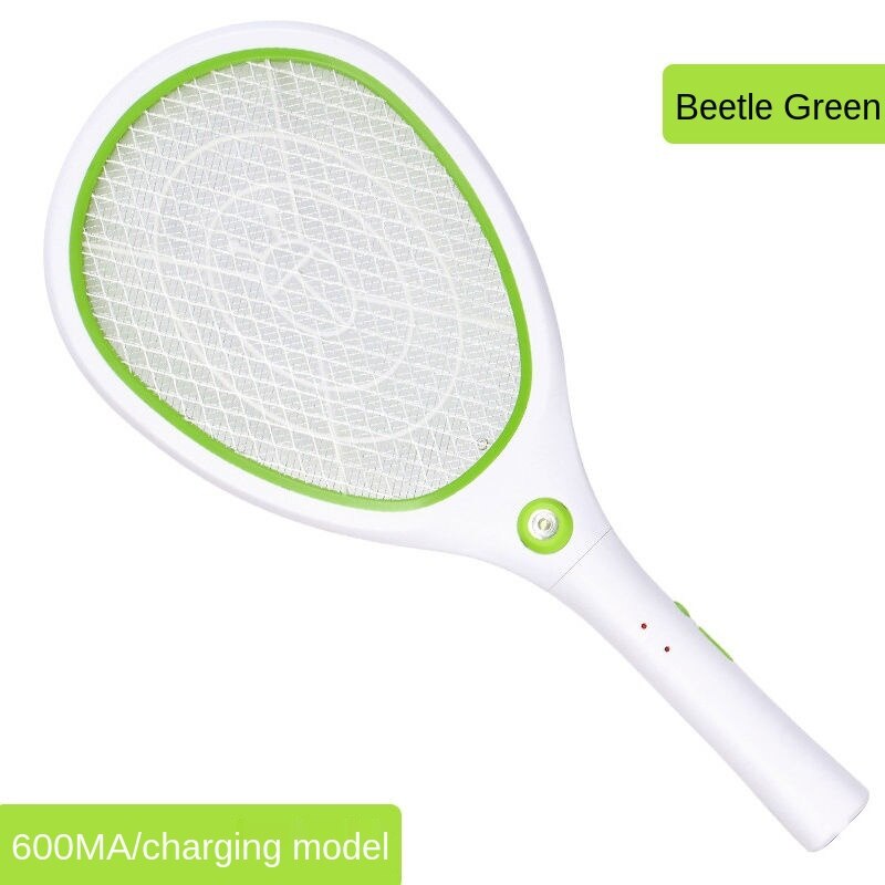 Electric Mosquito Swatter Rechargeable Household Multi-function Three Layer Net Powerful Battery Fly Swatter Mosquito Swatter: N