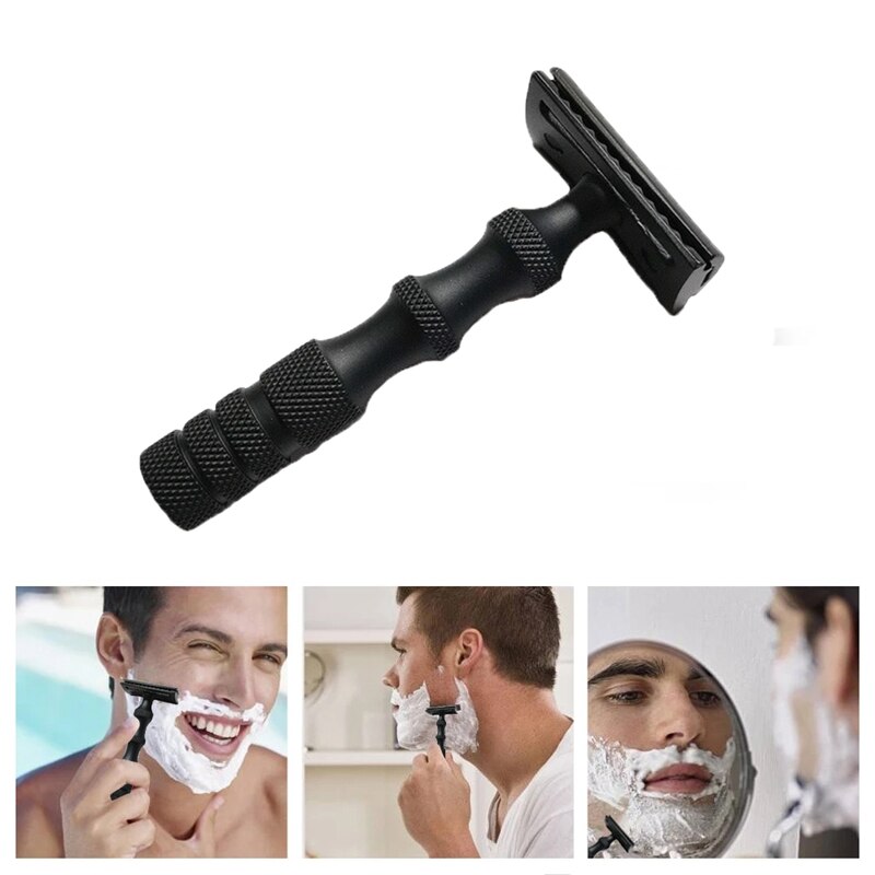 Short Handle Classic Razor Double Edge Mens Shaving Razor Manual Shaver Holder