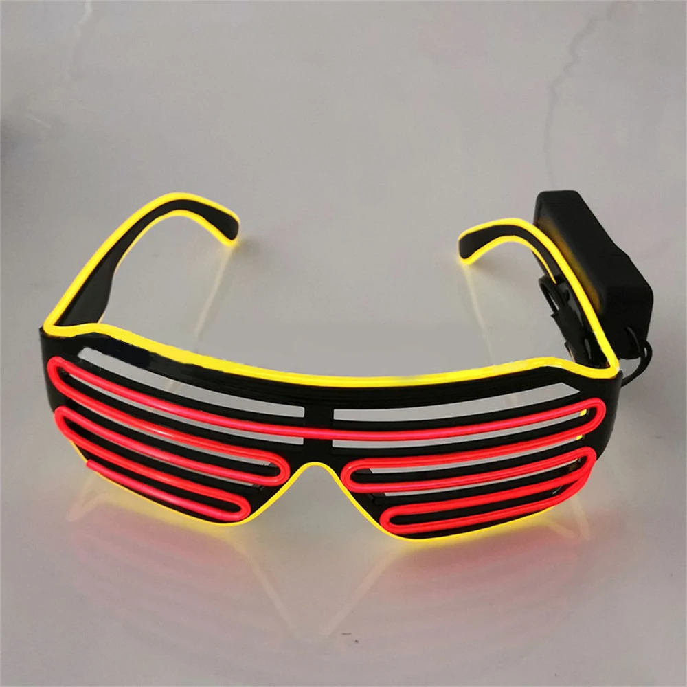 Gafas luminosas LED de neón para Navidad, decoraciones luminosas de Halloween, gafas con luz intermitente, accesorios de Cosplay, suministros para fiestas: Verde menta