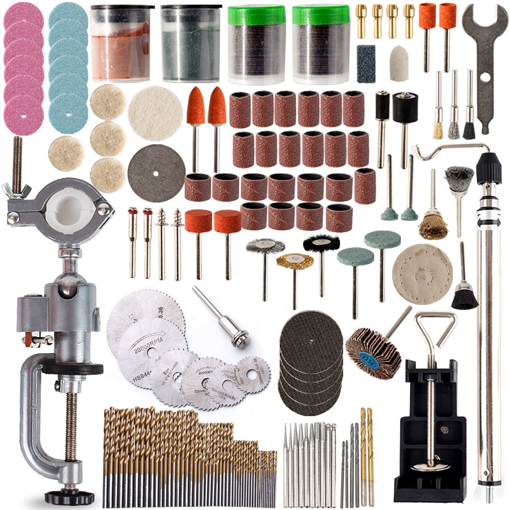 Mini Bohrer Multi Werkzeug Dremel Zubehör einstellen Für Schleifen Polieren Bausätze Mikro Bohren rotierend Polieren Bits Energie Werkzeug: B